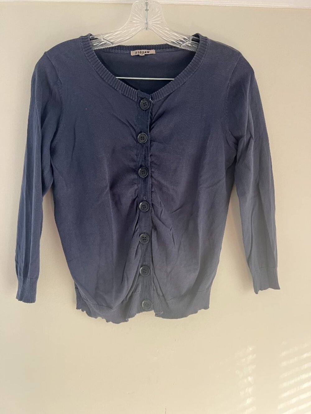 Blue Cotton Cardigan Jigsaw